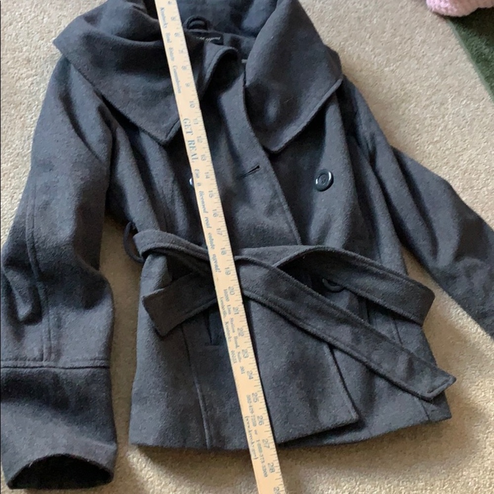 Gray pea coat size small